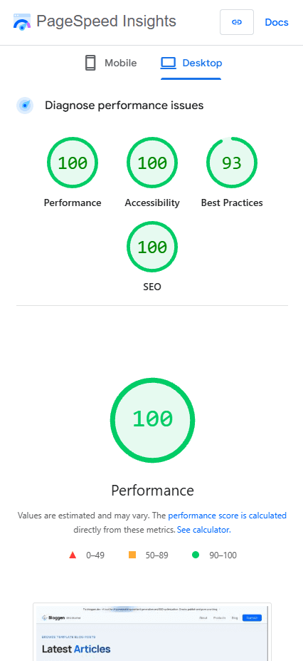 Google PageSpeed Insights